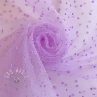Tule voor TUTU-rok DOTS lilac