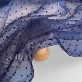 Tule voor TUTU-rok DOTS dark blue