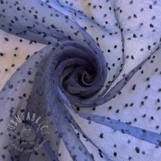 Tule voor TUTU-rok DOTS dark blue