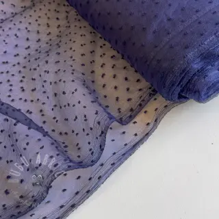 Tule voor TUTU-rok DOTS dark blue