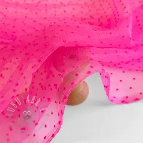Tule voor TUTU-rok DOTS fuchsia