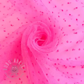 Tule voor TUTU-rok DOTS fuchsia