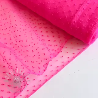 Tule voor TUTU-rok DOTS fuchsia