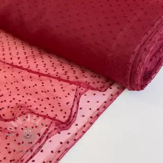 Tule voor TUTU-rok DOTS bordeaux