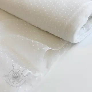 Tule voor TUTU-rok DOTS white