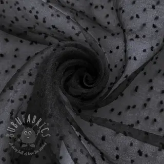 Tule voor TUTU-rok DOTS black