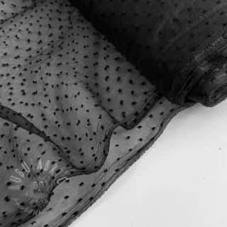Tule voor TUTU-rok DOTS black