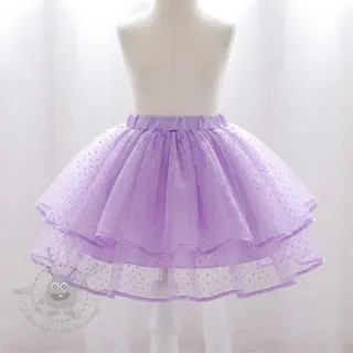 Tule voor TUTU-rok DOTS lilac