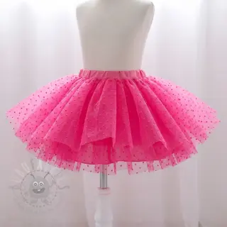 Tule voor TUTU-rok DOTS fuchsia