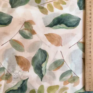 Lyocell met linnen en zijde Retro Flowers design A
