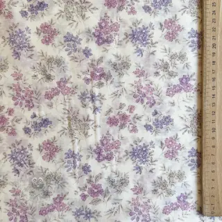 Lyocell met linnen en zijde Retro Flowers design C