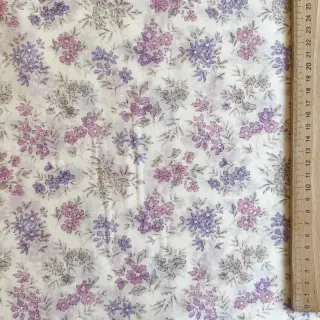 Lyocell s ľanom a hodvábom Retro Flowers design C