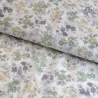 Lyocell met linnen en zijde Retro Flowers design D