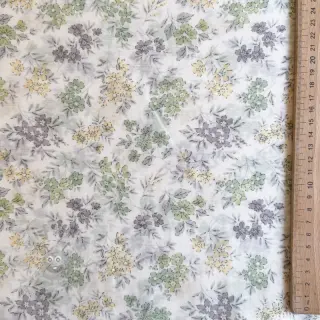 Lyocell met linnen en zijde Retro Flowers design D