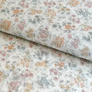 Lyocell met linnen en zijde Retro Flowers design E