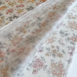 Lyocell s ľanom a hodvábom Retro Flowers design E
