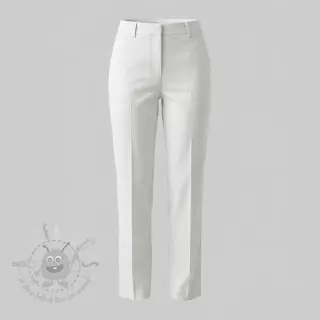 Katoenen stof TWILL Mango white