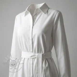 Katoenen stof TWILL Mango white