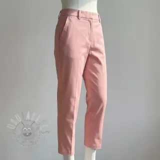 Katoenen stof TWILL Mango olive pink