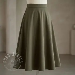 Katoenen stof TWILL Mango olive green