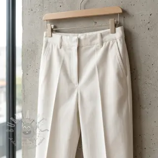 Katoenen stof TWILL Mango off white