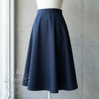 Katoenen stof TWILL Mango marine