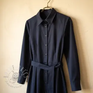 Katoenen stof TWILL Mango marine