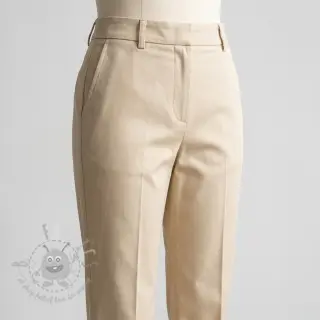 Katoenen stof TWILL Mango pebble