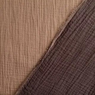 Dvojitá gázovina/mušelín DOUBLE FACE mocha