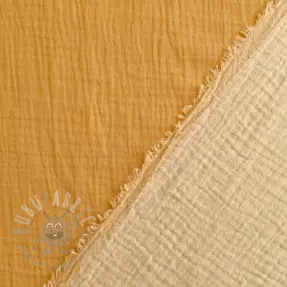 Dubbelgaas/mousseline DOUBLE FACE old yellow