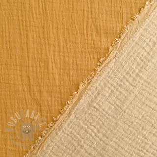 Dubbelgaas/mousseline DOUBLE FACE old yellow