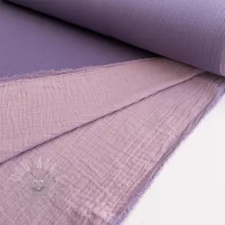Dubbelgaas/mousseline DOUBLE FACE lavender