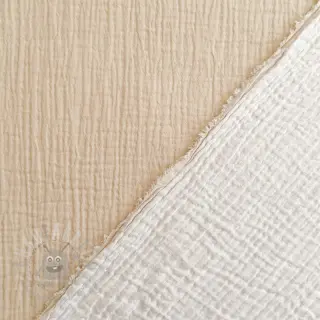 Dubbelgaas/mousseline DOUBLE FACE sand