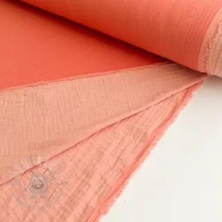 Dubbelgaas/mousseline DOUBLE FACE peach