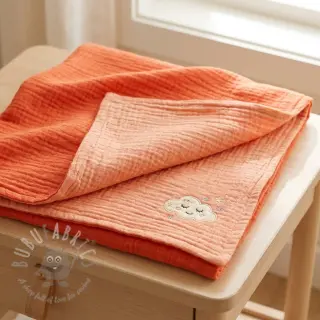 Dubbelgaas/mousseline DOUBLE FACE peach