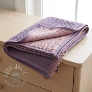 Dubbelgaas/mousseline DOUBLE FACE lavender