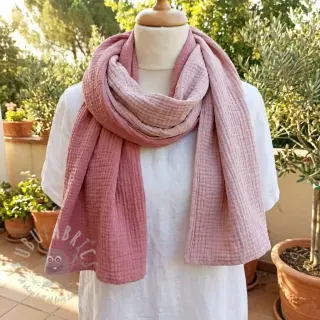 Dubbelgaas/mousseline DOUBLE FACE lilac