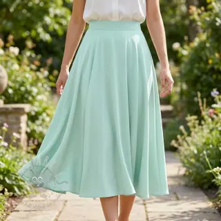 Viscose met linnen BUBBLY misty jade