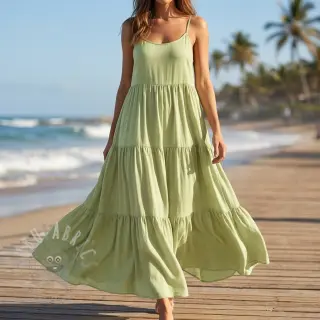 Viscose met linnen BUBBLY lime cream
