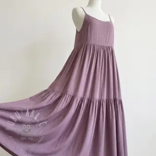 Viscose met linnen BUBBLY lavender