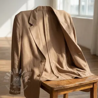 Viscose met linnen BUBBLY taupe