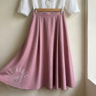 Viscose met linnen BUBBLY old pink