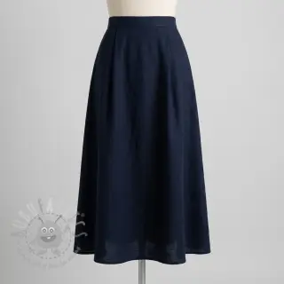 Viscose met linnen BUBBLY marine