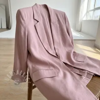 Viscose met linnen BUBBLY lilac