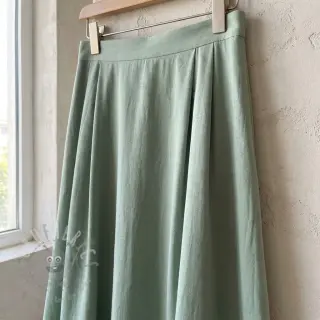 Viscose met linnen BUBBLY light mint