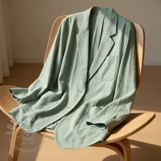 Viscose met linnen BUBBLY light mint