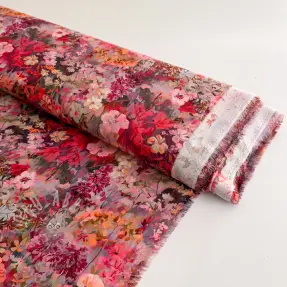 Viscose RAYON POPLIN Blossoms design En