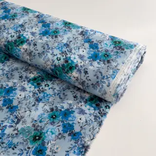 Viscose RAYON POPLIN Flower sea design D