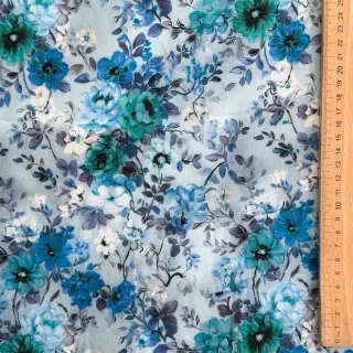 Viskóza RAYON POPLIN Flower sea design D