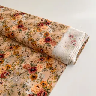 Viscose RAYON POPLIN Flower sea design E